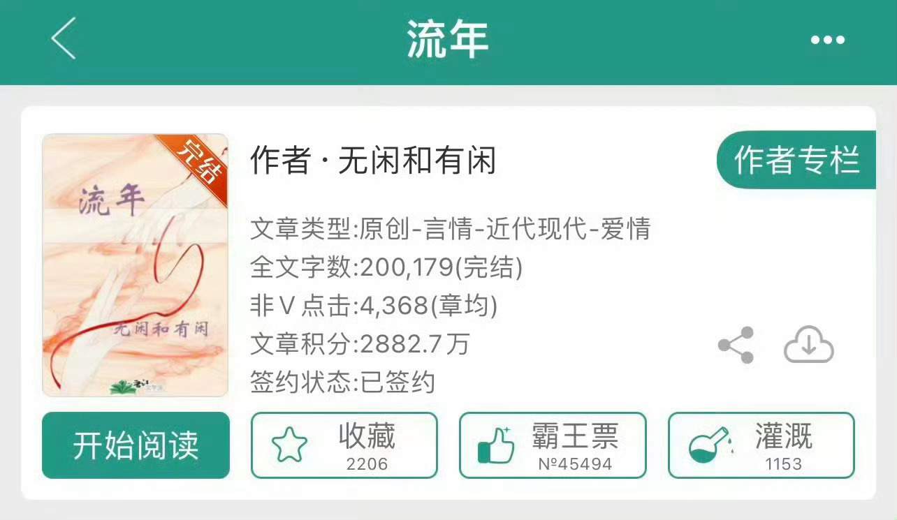 小说推荐：《流年》 作者:无闲和有闲简评：卑微可怜女主vs冷漠花心渣男，出轨，包