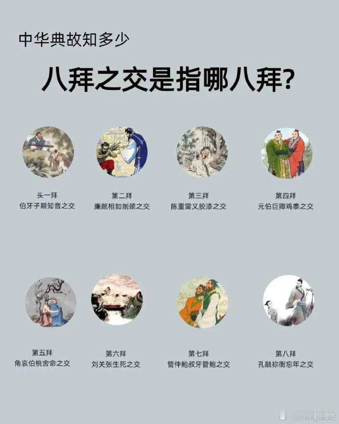 现在终于明白了，古人说的“八拜之交”是哪八拜了！  