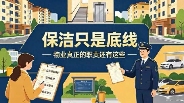 人民日报说得很清楚：保洁只是底线！物业真正的职责还有这些