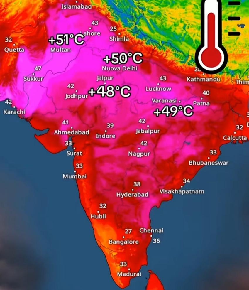 近期这高温天气简直太疯狂，半个地球都被笼罩。印度首当其冲，48度的高温肆虐，就像
