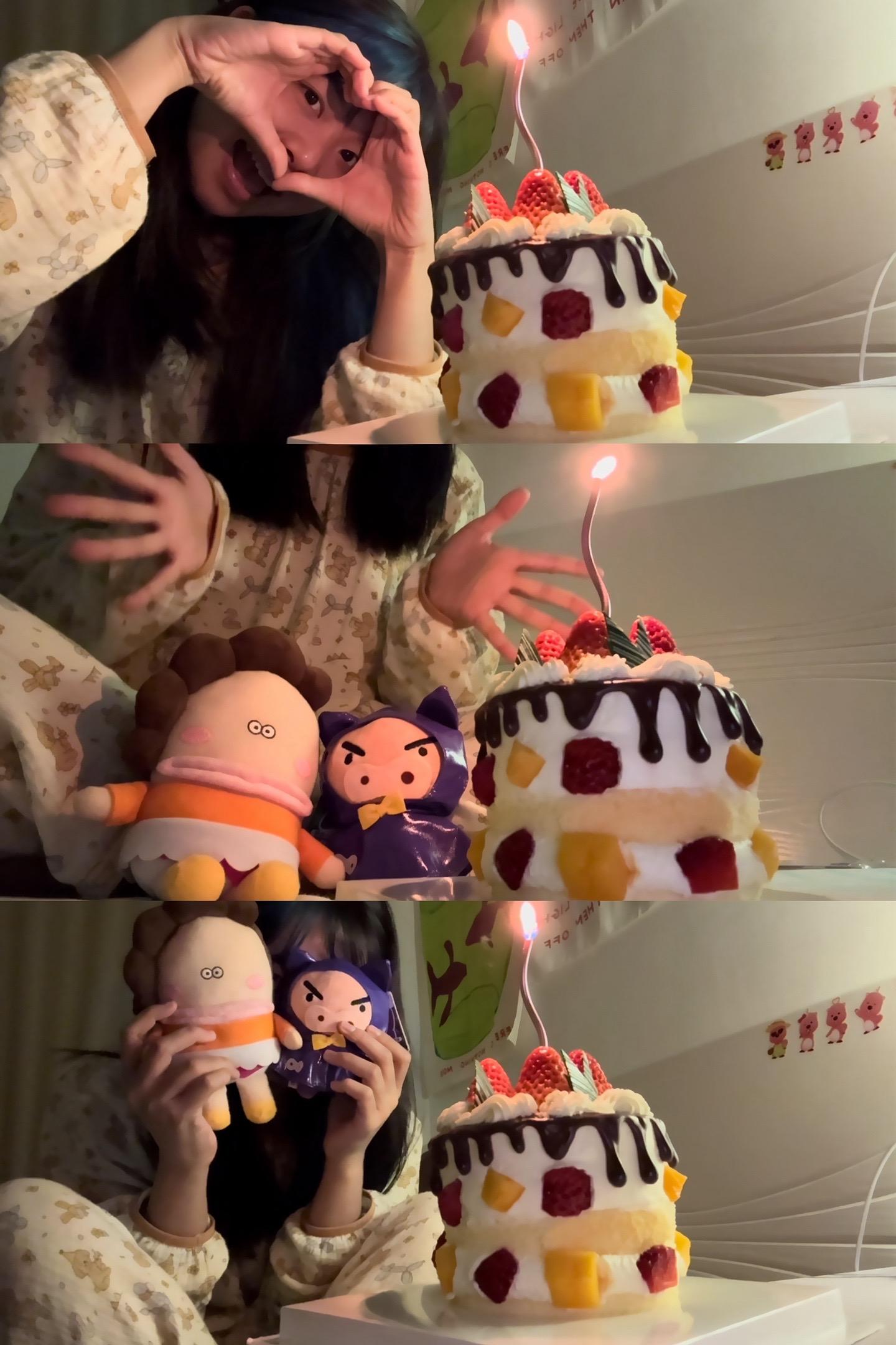 我想要一个很大的青草蛋糕！