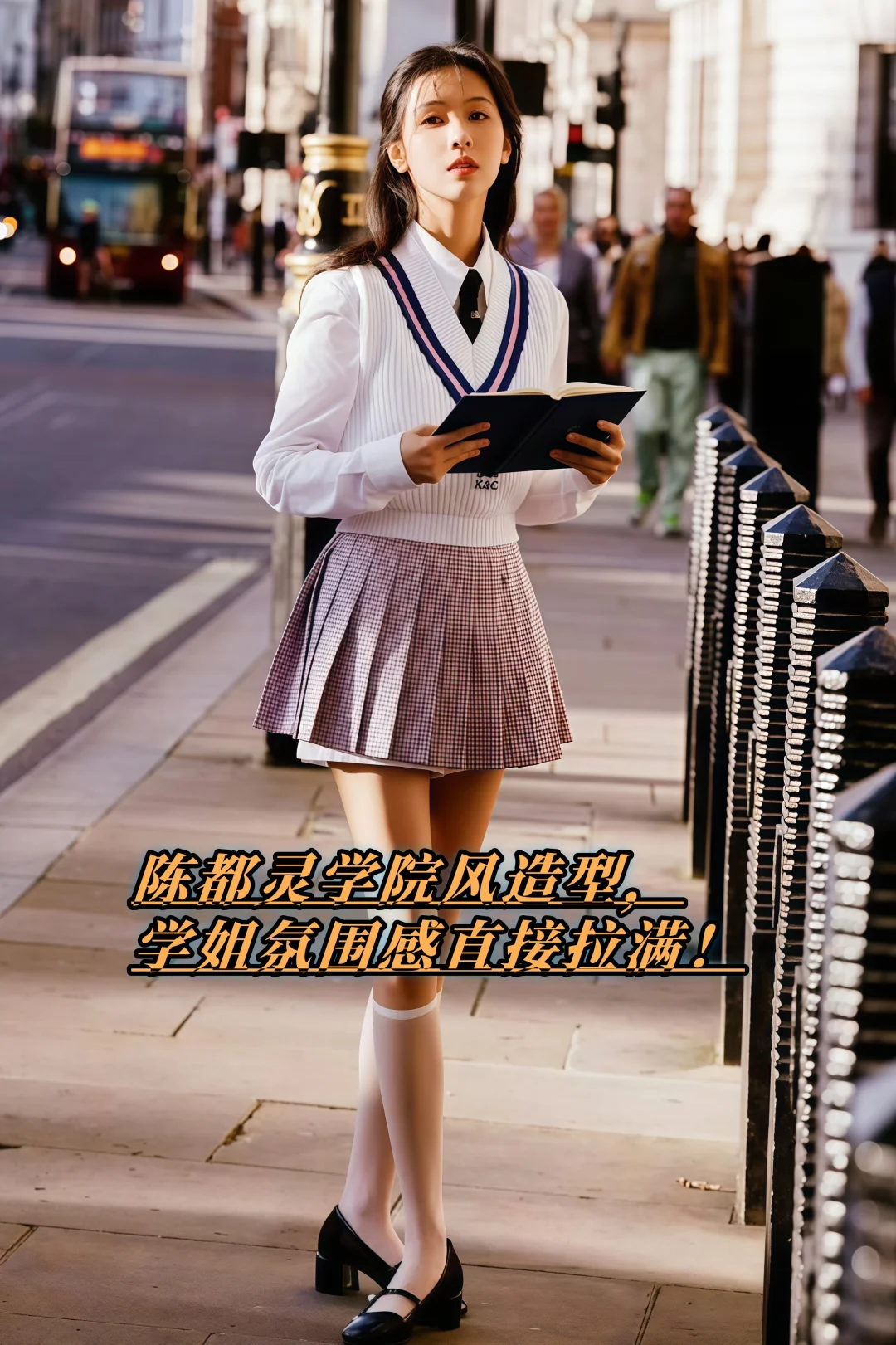 陈都灵学院风造型，学姐氛围感直接拉满！