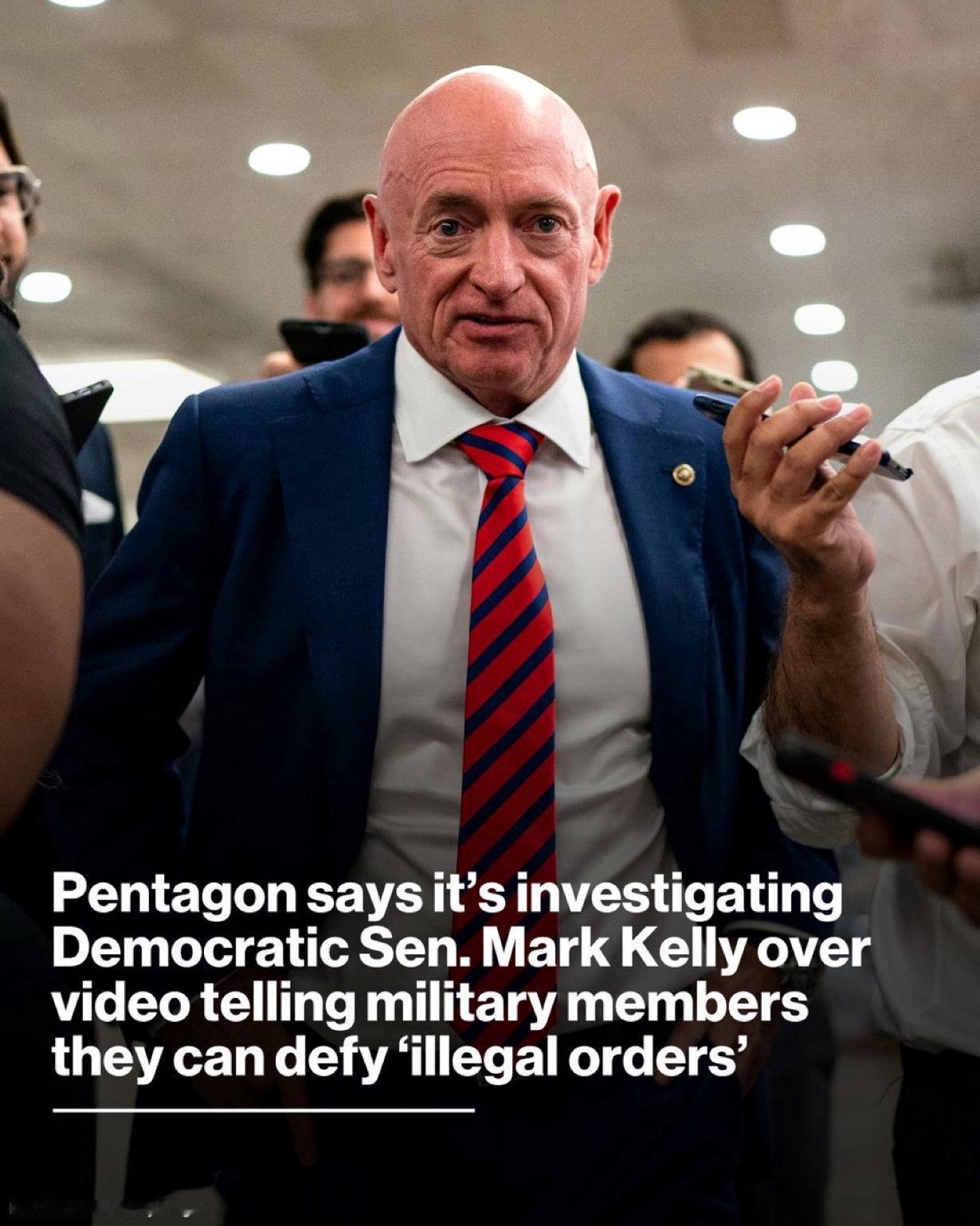 美国国防部周一表示，将对民主党参议员马克·凯利展开“全面审查”，理由是“存在严重