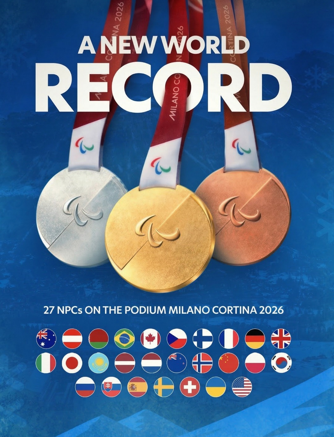 冬奥会 有27个国家的运动员获得了米兰科尔蒂纳冬残奥会的奖牌！此刻皆不凡