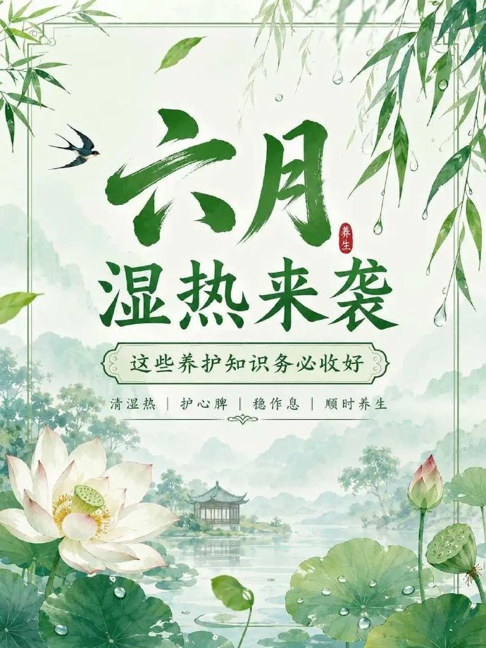 六月湿热来袭，这些养护知识务必收好

🌦️时节小科普
六月正式步入盛夏
先后迎