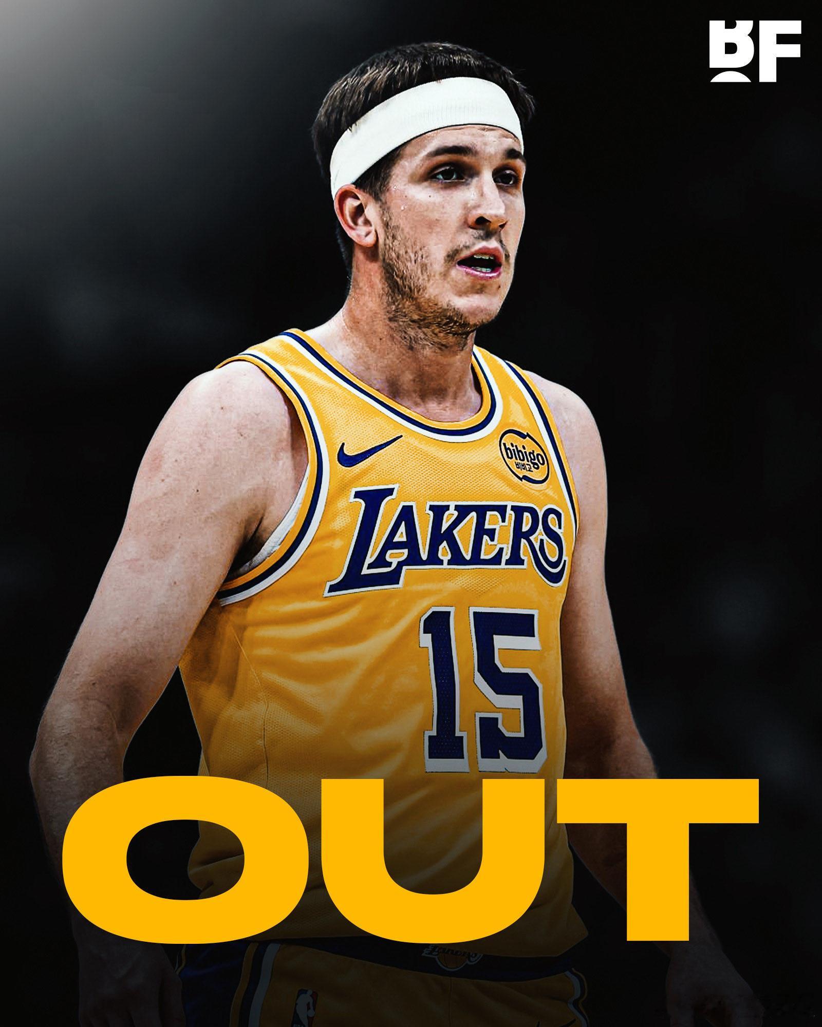 突发消息：里夫斯被诊断为左腿二级腓肠肌拉伤，将在四周后接受重新评估。这意味着他将