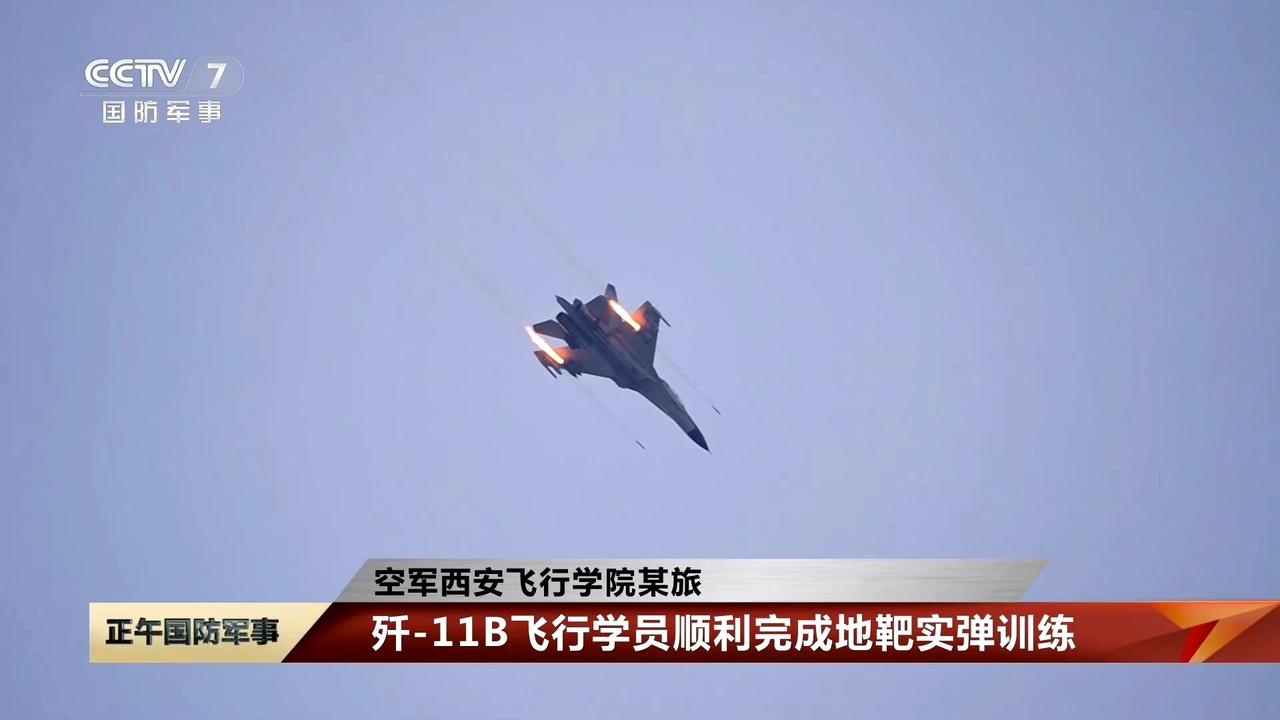 根据央视报道，空军西安飞行学院某旅的飞行学员们顺利完成了歼11B型战斗机地靶实弹