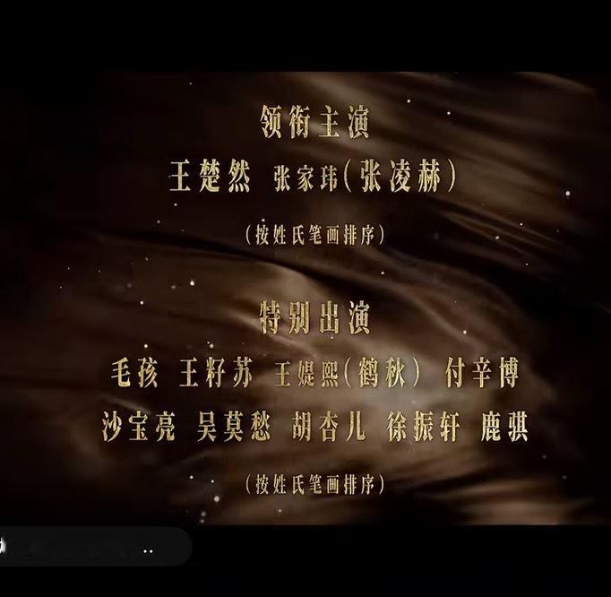 这个好好笑！！！！！演员番位新规