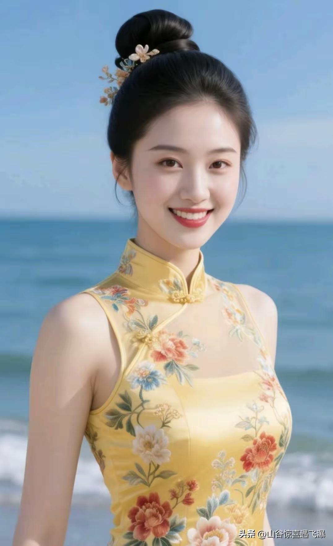 甜美笑容
