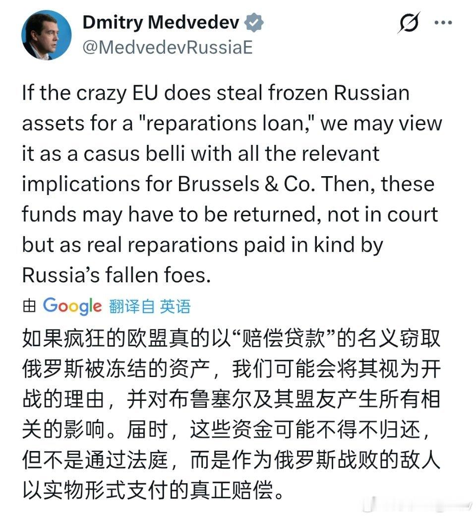 🚨梅德韦杰夫发出警告： 