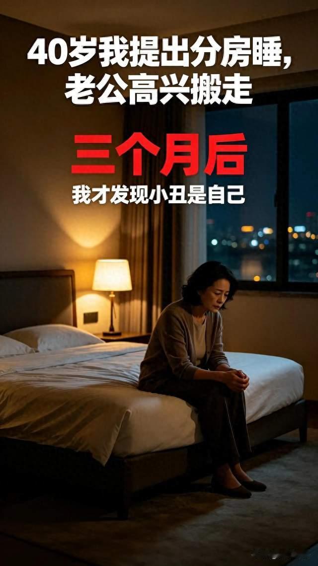 40岁我提出分房睡，老公高兴搬走，三个月后我才发现小丑是自己