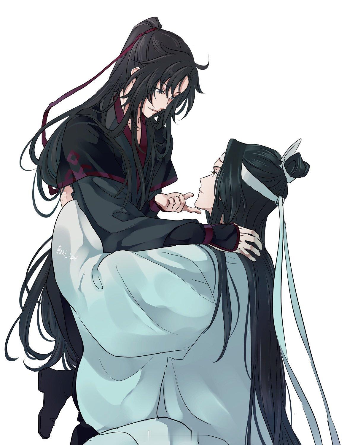 魔道祖师天官赐福冰秋 亲亲抱抱举高高，只有冰妹在撒娇！！x:aki_same 