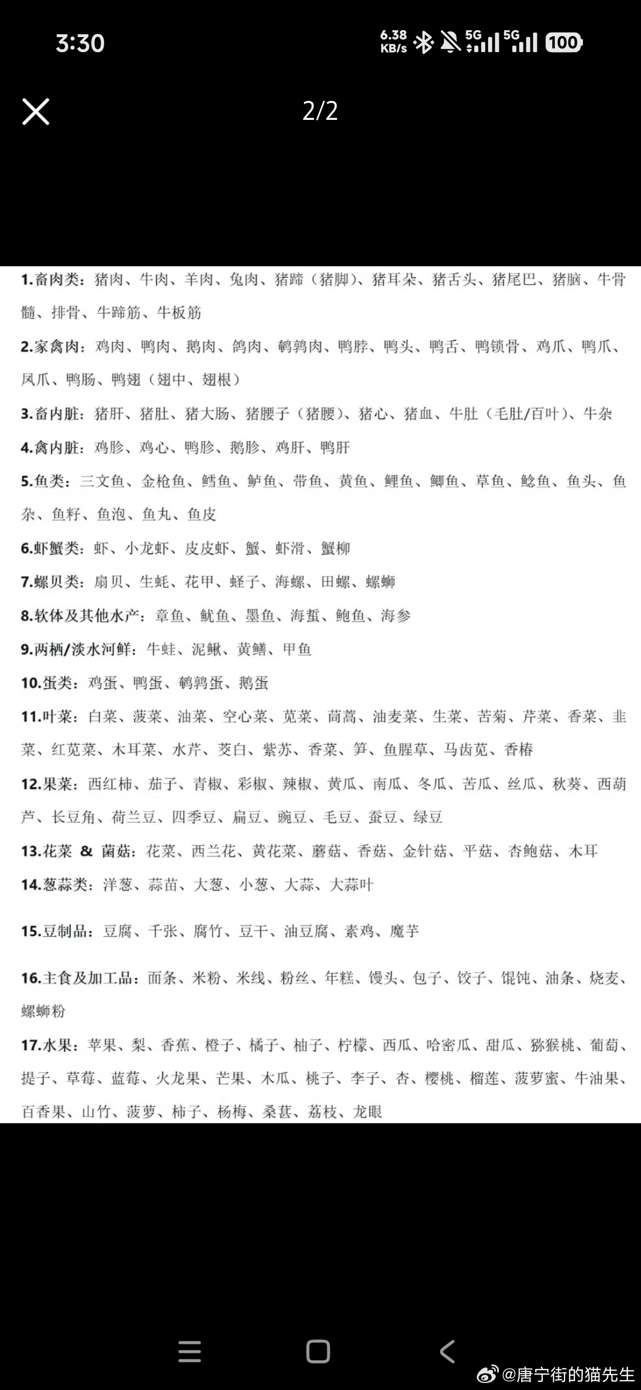 是否挑食对照表 