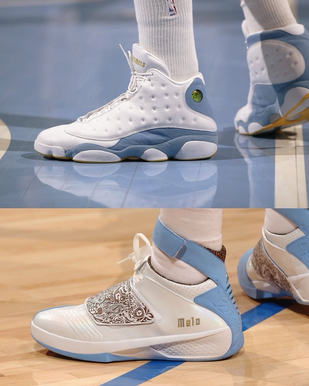 看看安东尼上脚过的球鞋。NBA