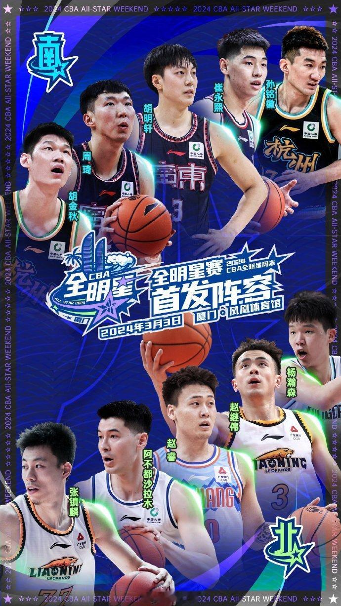 #CBA全明星首发公布#媒体代表还是懂球的 ​​​