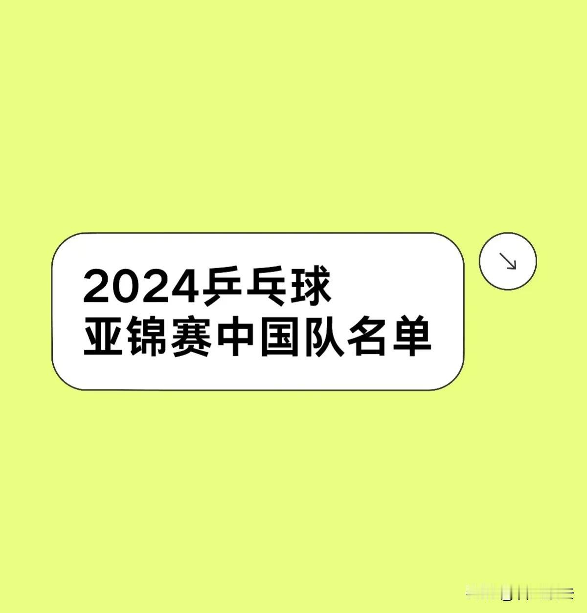 2024亚洲乒乓球锦标赛，中国参赛名单:

马龙、樊振东和陈梦等资深选手的缺席，
