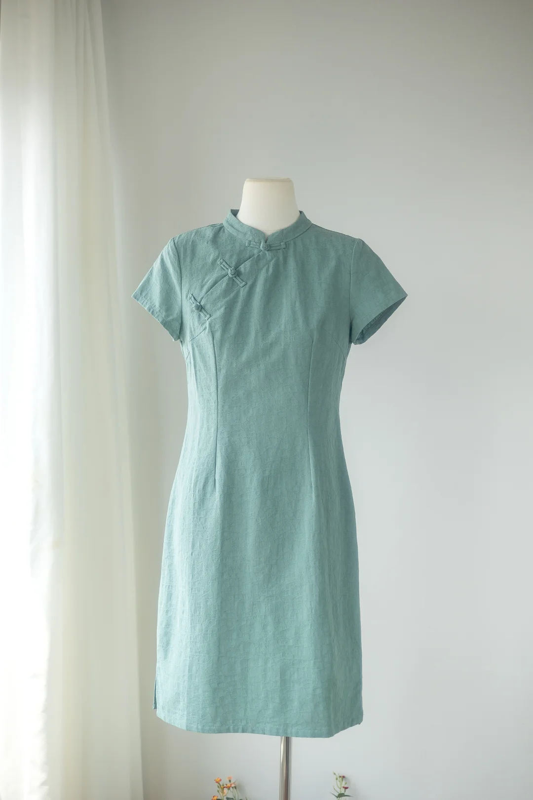 蓝色旗袍｜日常小个子穿搭