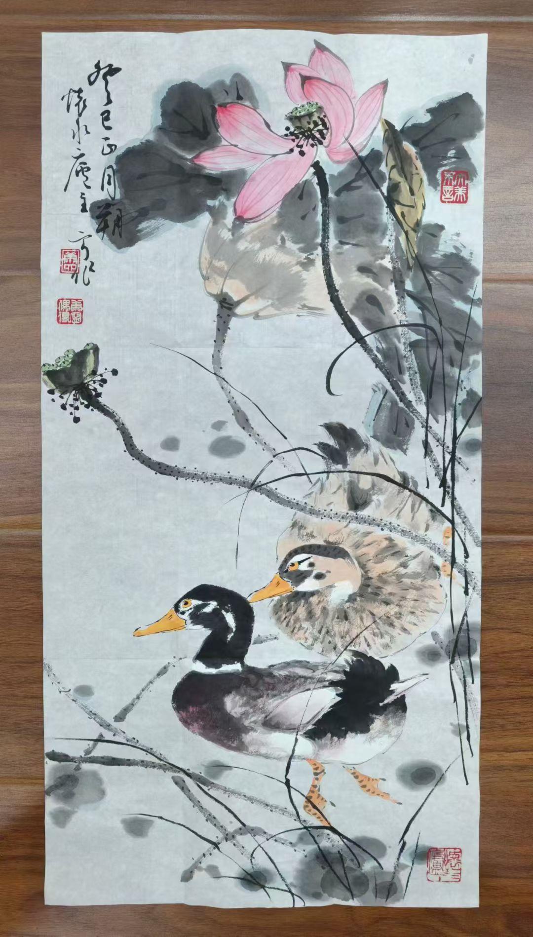康宁先生 春江水暖鸭先知 2平尺，附家属鉴定