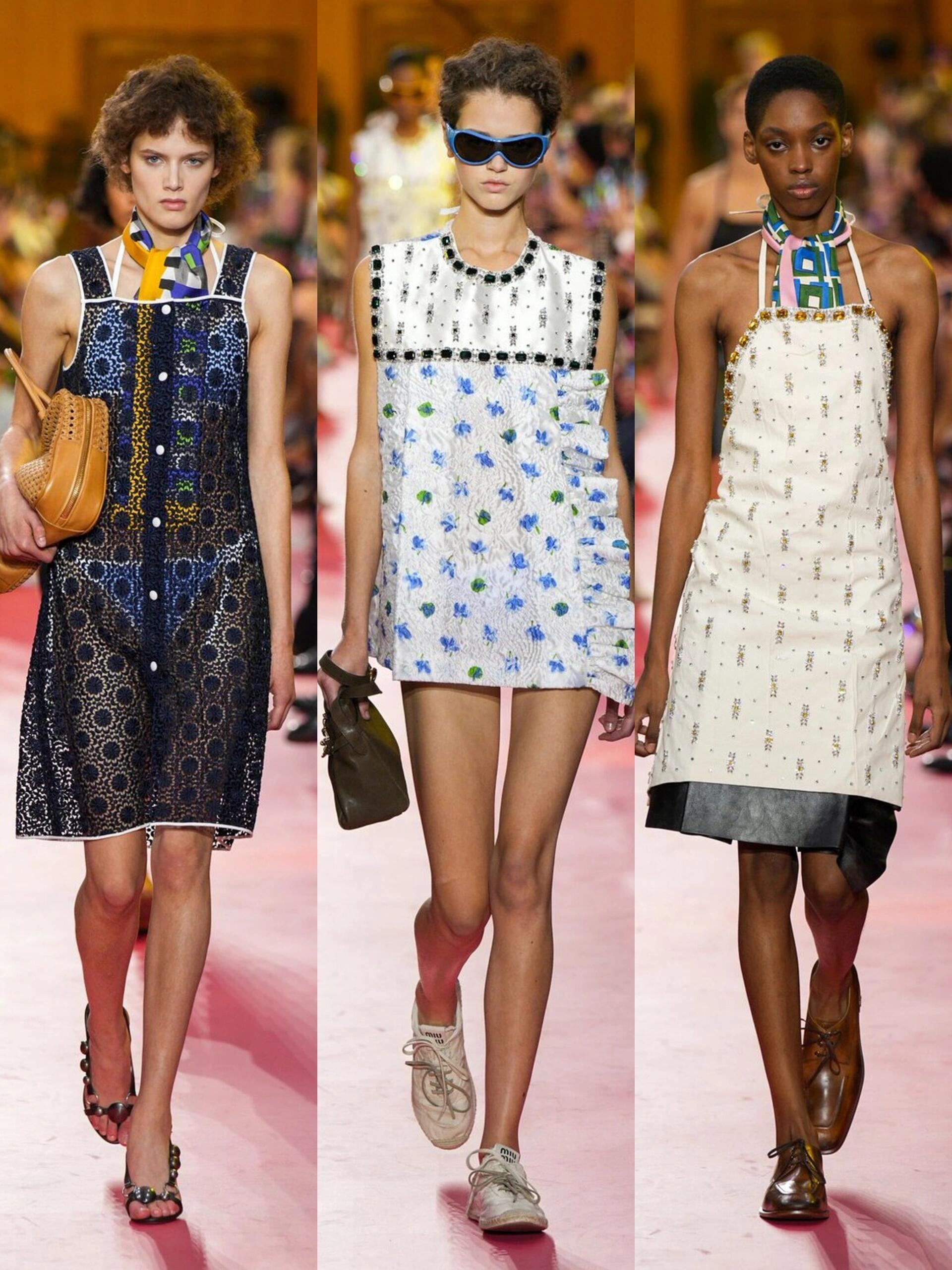 MiuMiu秀场叠搭公式 2026 春夏这场 “AT WORK” 主题秀，把叠搭