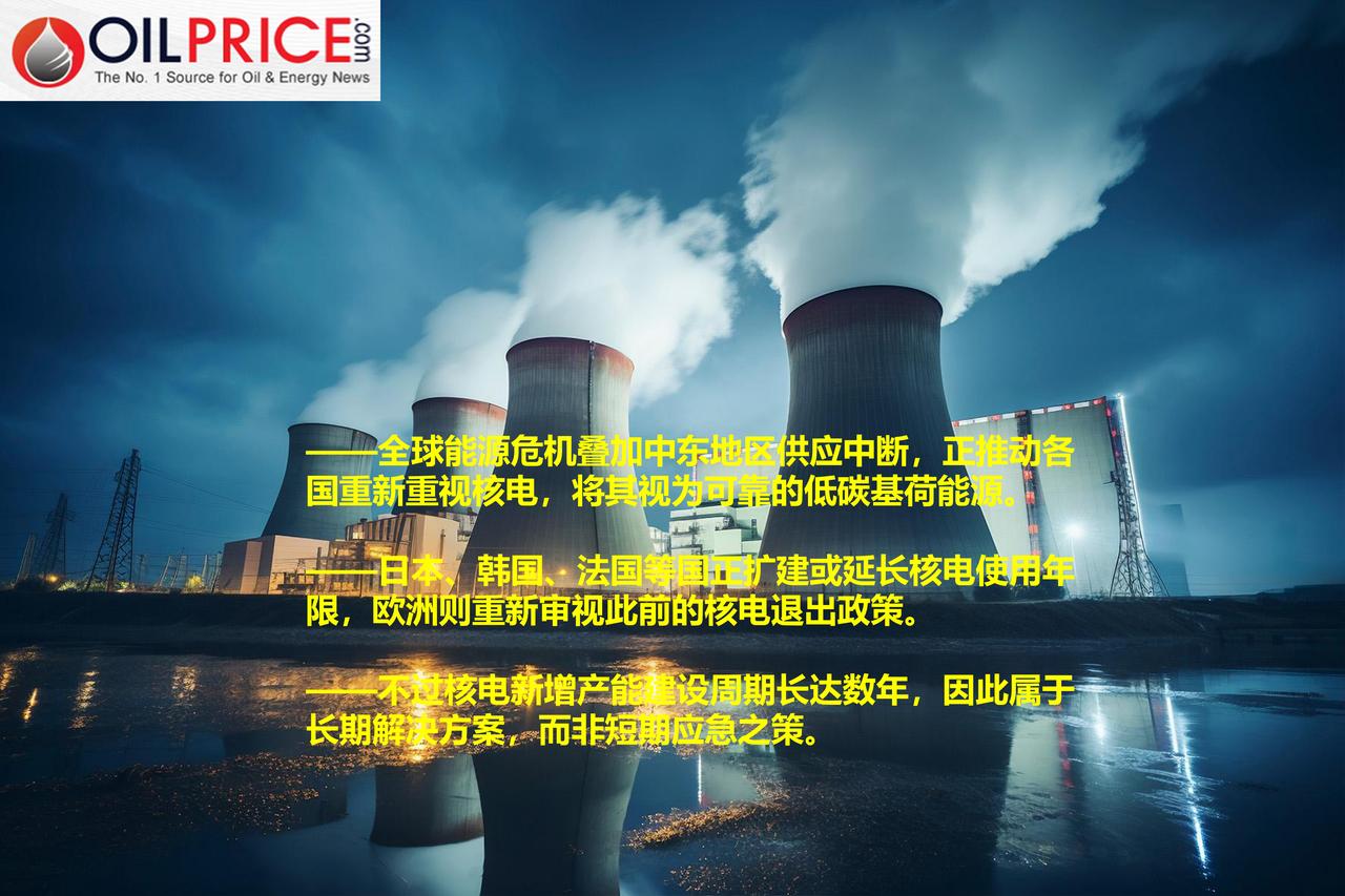 油气危机下，核电又引起重视了！欧洲承认战略失误，日韩加速重启

核电近期正强势回