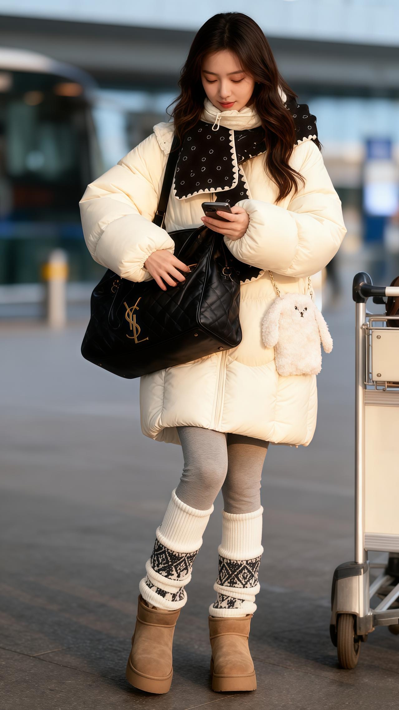 穿搭今天穿什么韩系穿搭中长款羽绒服 冬季穿搭