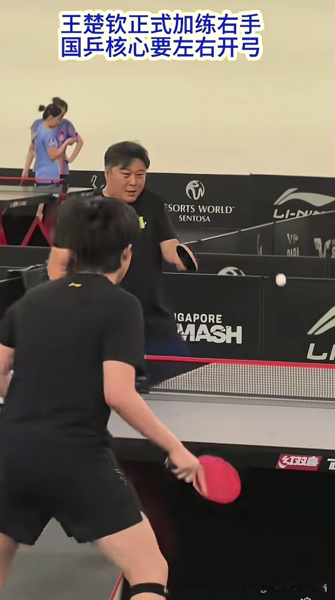 王楚钦竟然开始练右手了，有球迷说，一局中能左右手交换吗，当然可以。

想当初人民