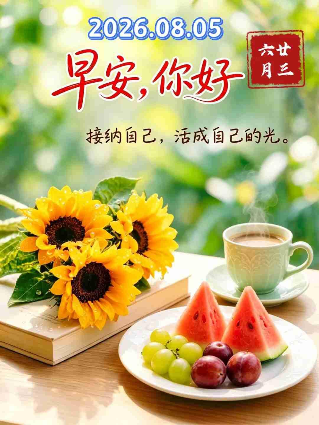 我的今日状态：😁轻松愉快
我这里的天气：☀️晴天