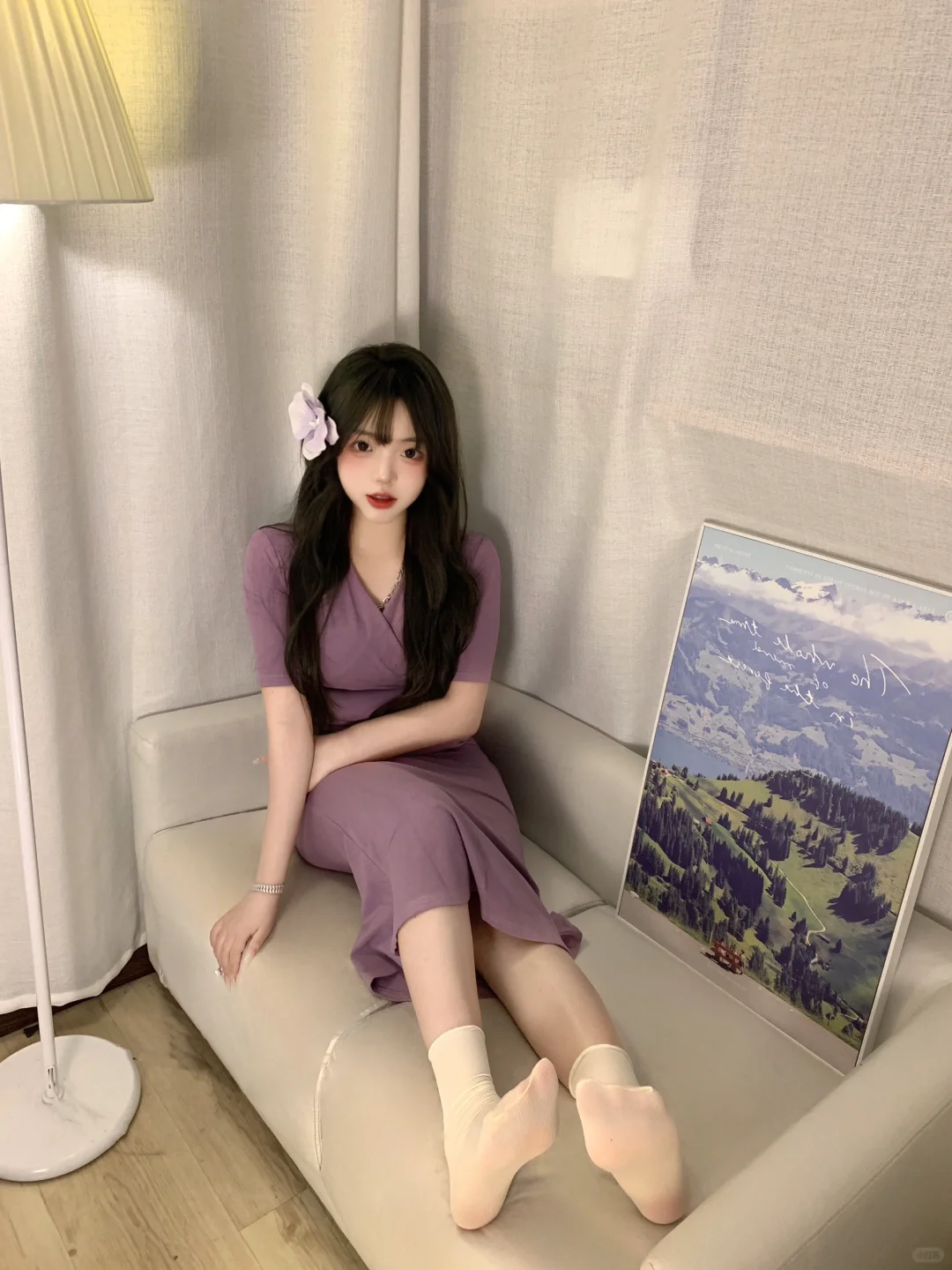 妹妹说紫色很有韵味