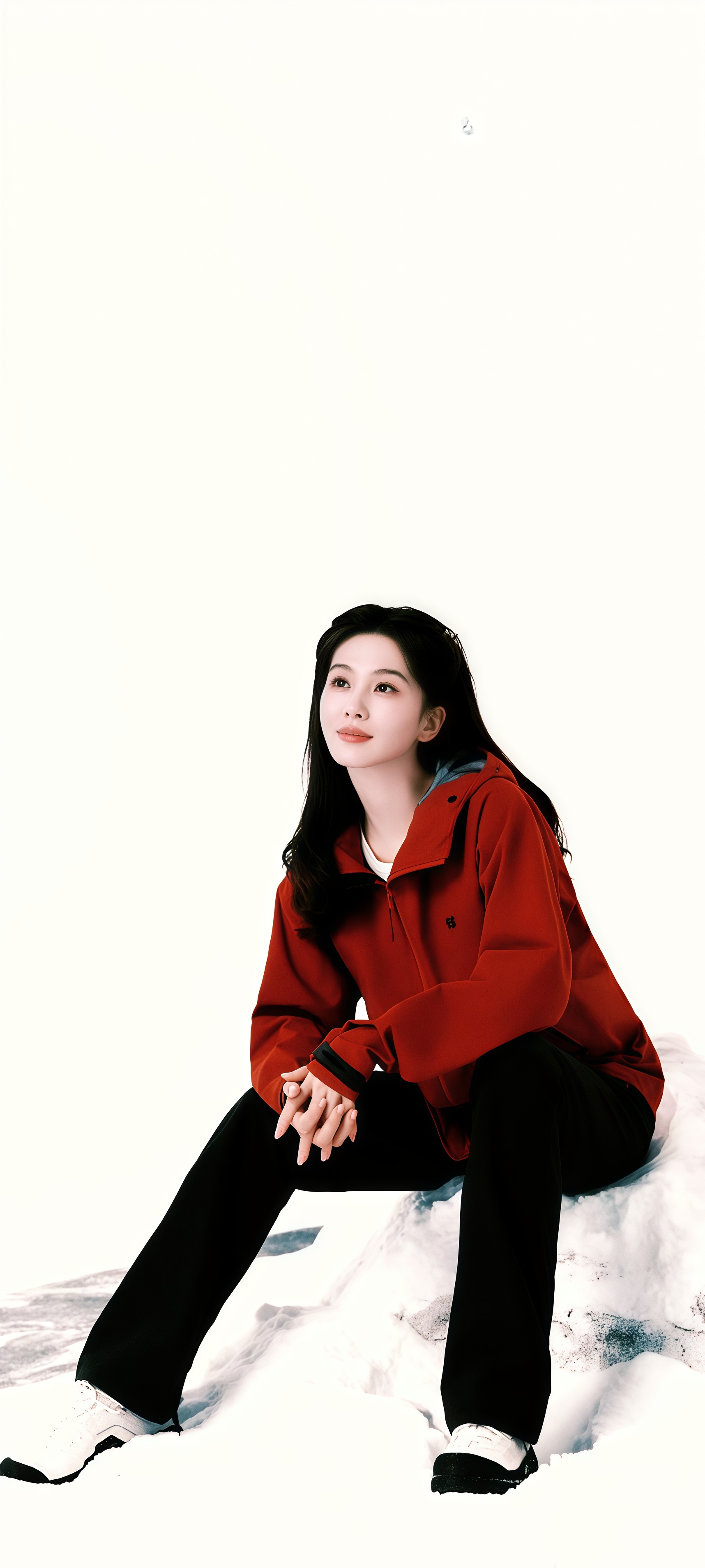 刘诗诗红色系壁纸更新女神真的穿什么都好看 