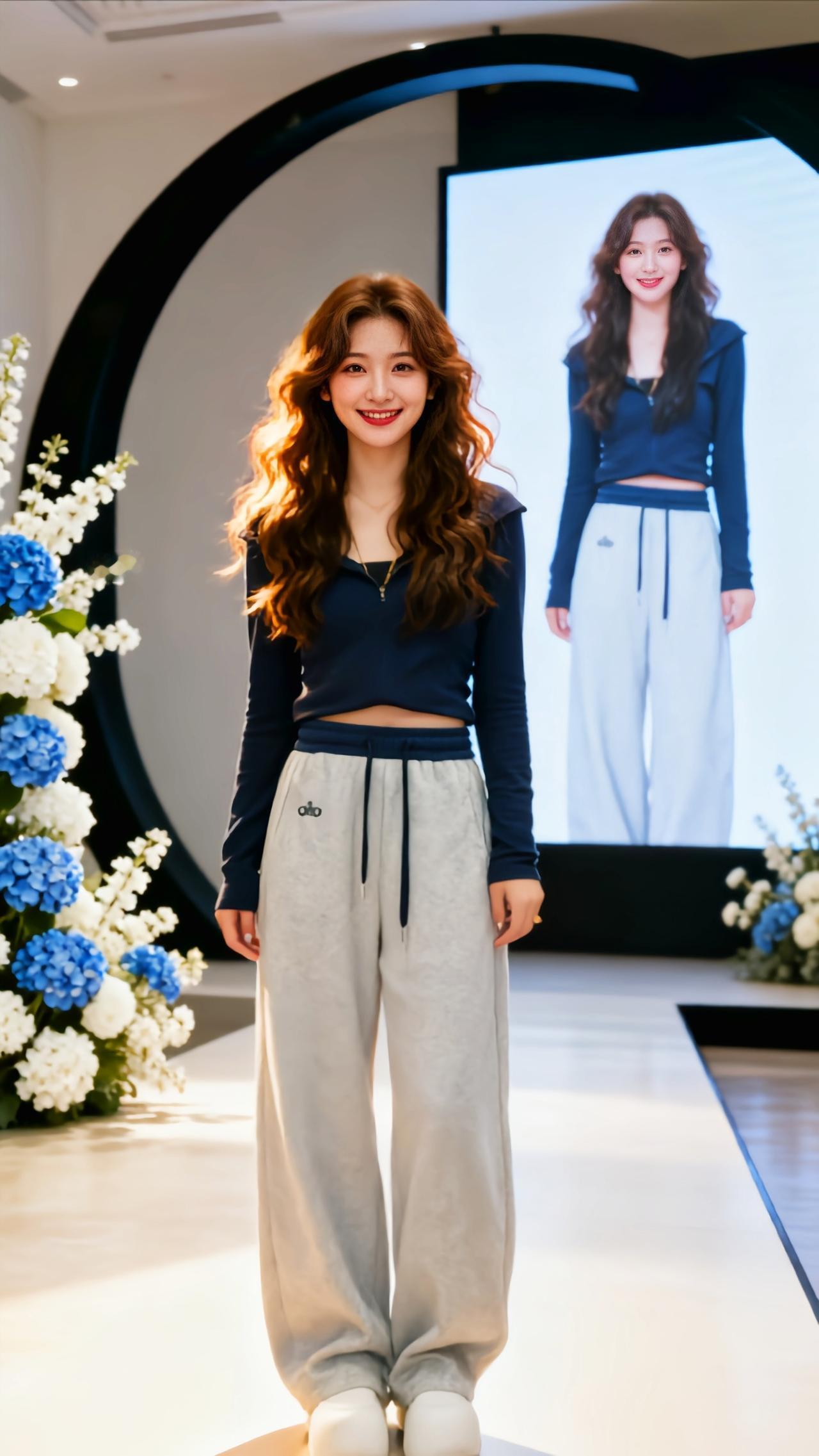 运动阔腿裤 慵懒阔腿运动裤 阔腿裤运动装 直筒显瘦秀场同款长裤 运动阔腿裤穿搭