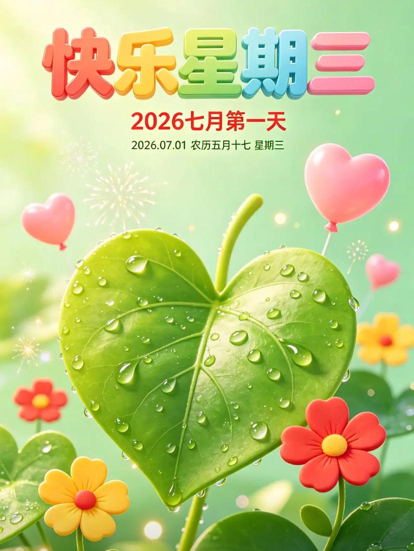🌺2026 年 7 月 1 日，蝉鸣奏响夏的乐章，好运悄然降临家门🌺

🌈
