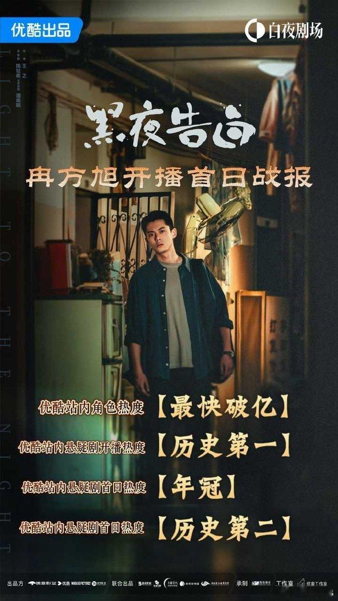 黑夜告白首播战报潘粤明、王鹤棣黑夜告白首播战报来了！站内角色热度最快破亿站内悬疑