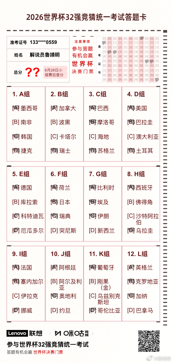 ⚽ 世界杯预测人机大战 正式上线⛽️跟我一起预测世界杯32强🤖 上咪咕单挑十二