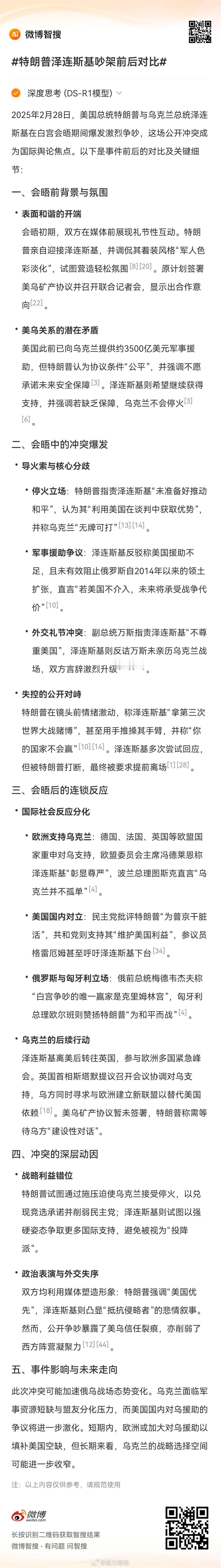 特朗普泽连斯基吵架前后对比 的最新动态和网友讨论，来智搜看看！特朗普在与泽连斯基