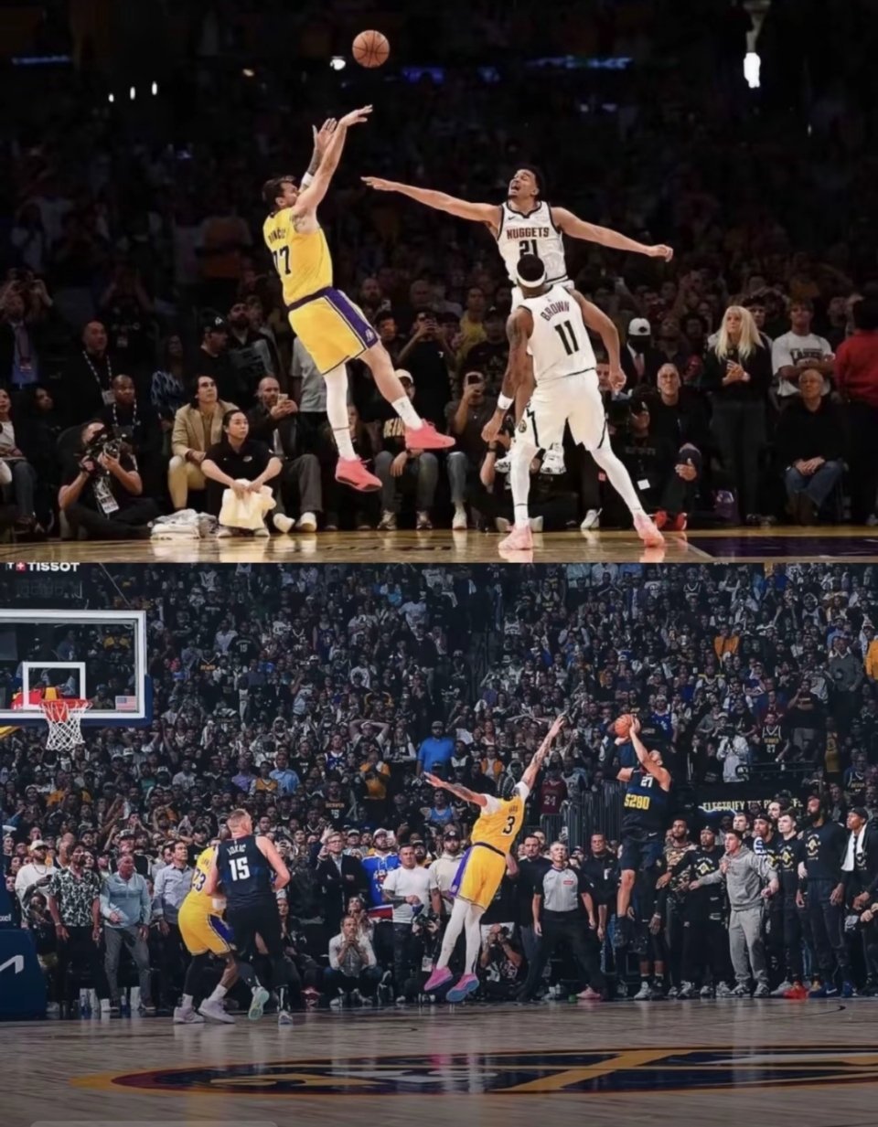 刷到一张暴哭的图谁懂前几年我们湖人球迷的痛苦东契奇绝杀掘金湖人加时战胜掘金