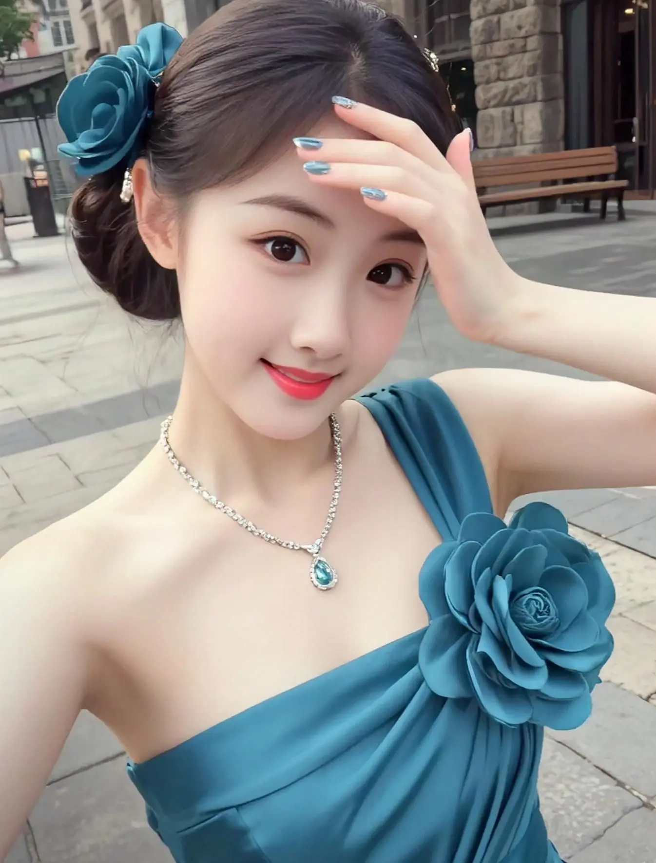 AI写真模板复刻照 ai创作 甜系女孩 户外拍摄 合伙人计划