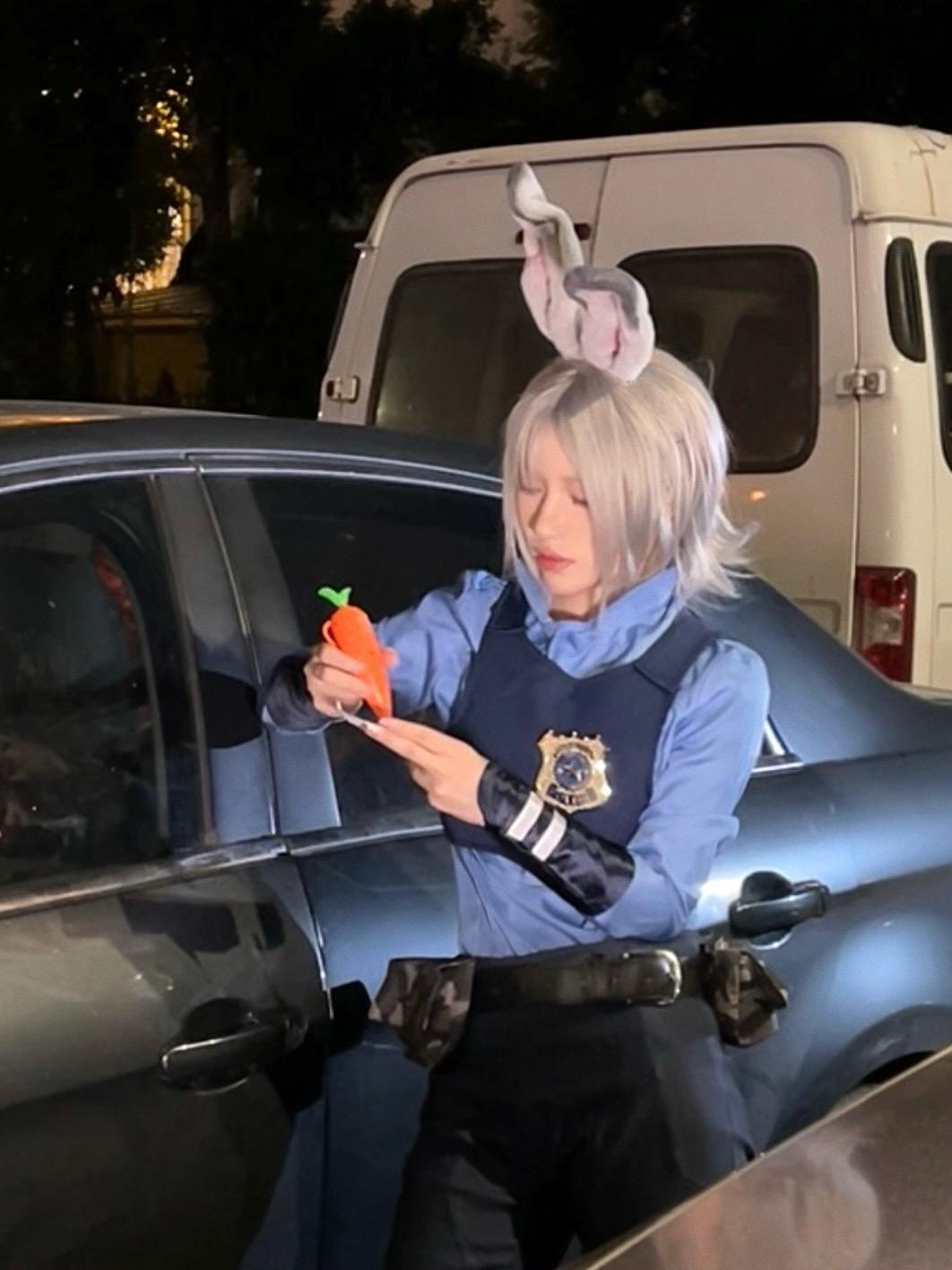 兔子警官，这么晚还在加班啊？