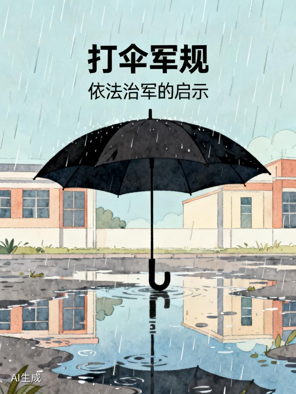 今日长沙降雨，我撑着伞步行回家，不经意间想起美国海军部所制定的打伞三条军规：
一