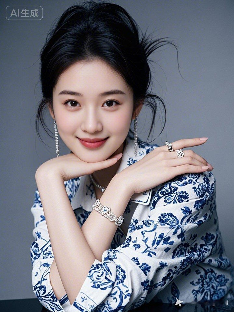 优雅蓝白撞色，甜美少女风，尽显温柔魅力！🌸💕