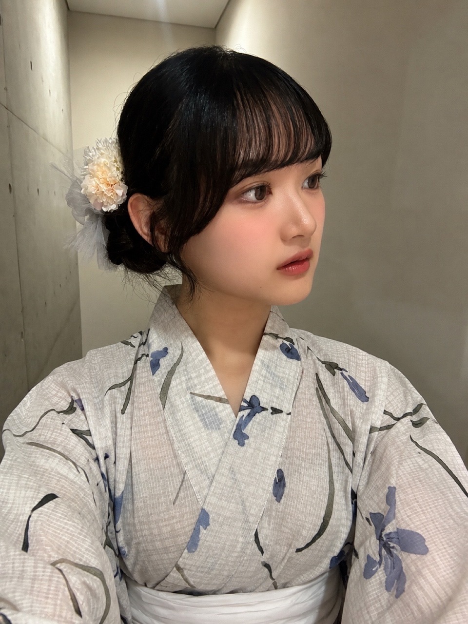 目黒陽色「あやめ柄の浴衣を選んでみたよ❁普段選ばない、落ち着いた雰囲気の浴衣〜。