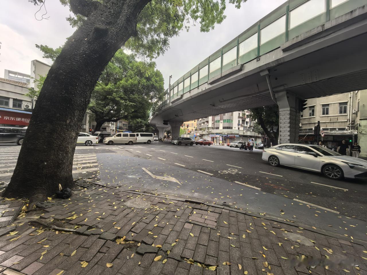 行走人民南路
广州市第一座人行天桥‌位于‌人民南路‌，于‌1980年正式落成‌，