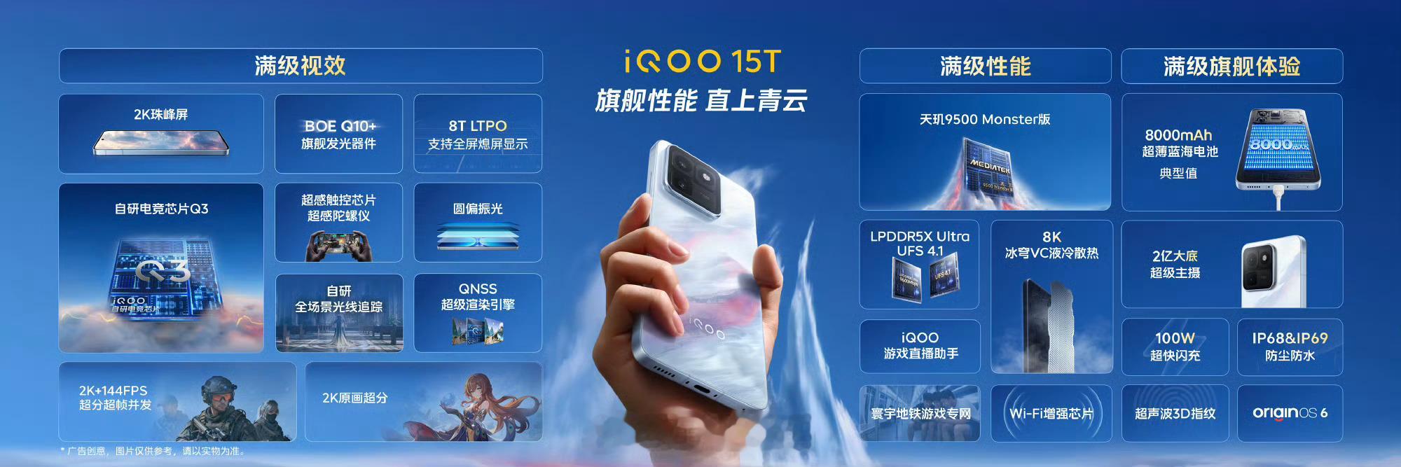 iQOO15T旗舰性能，直上青云一句话总结：要真2K，独家Q3光追，更长续航，就