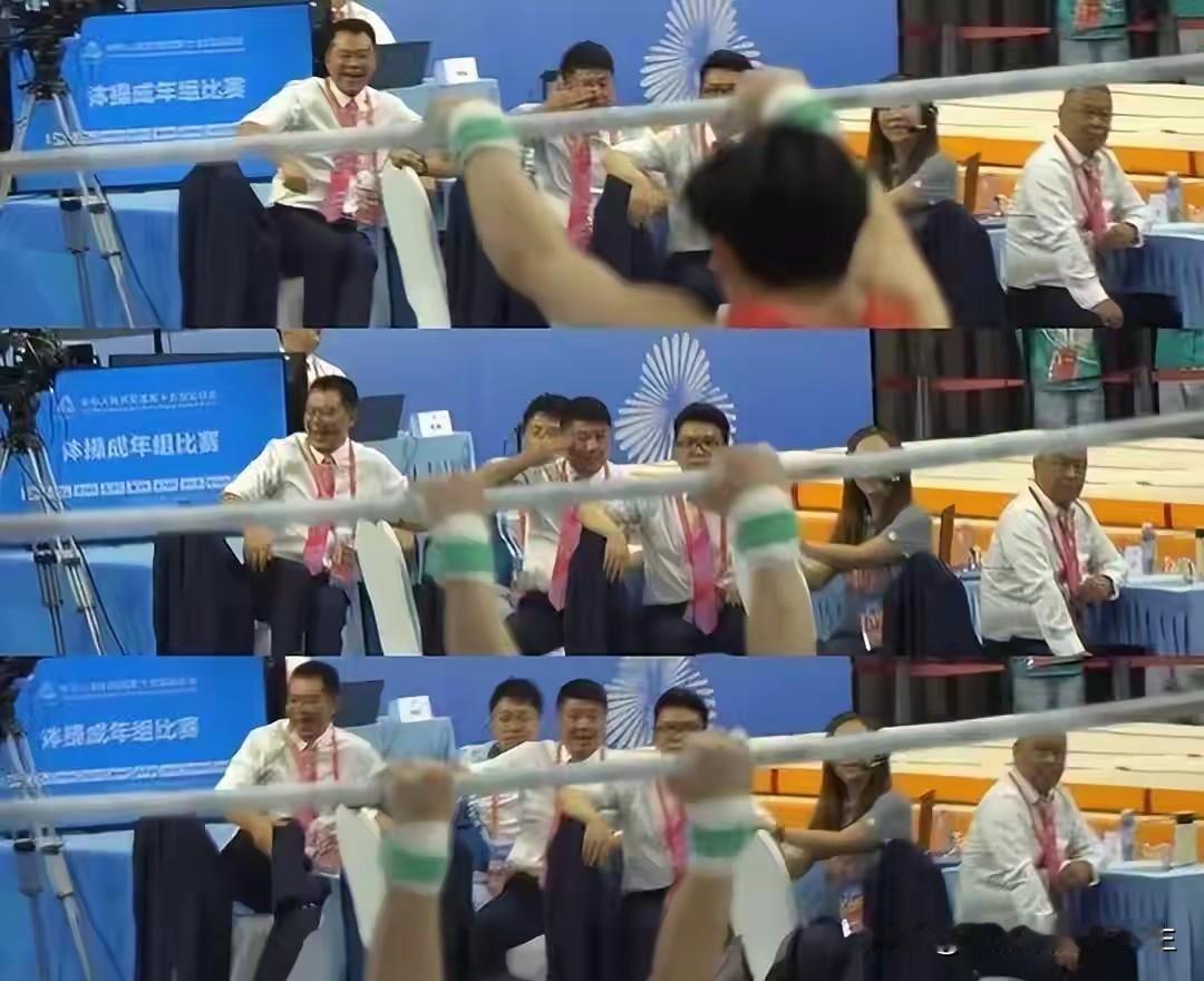 公然嘲笑运动员，被取消裁判资格！

在11月14日举行的十五运会体操男子个人全能