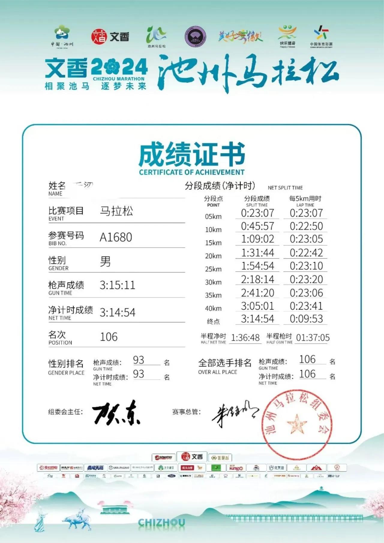 知子莫若父
全马的见证

赛前反复强调
首场全马以稳为主  确保完赛
注意心率 