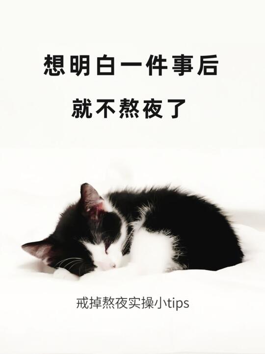 想明白一件事后就不再熬夜了！