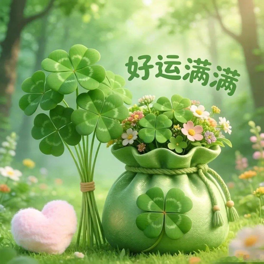 好运满满能量加持四叶草头像～🍀 