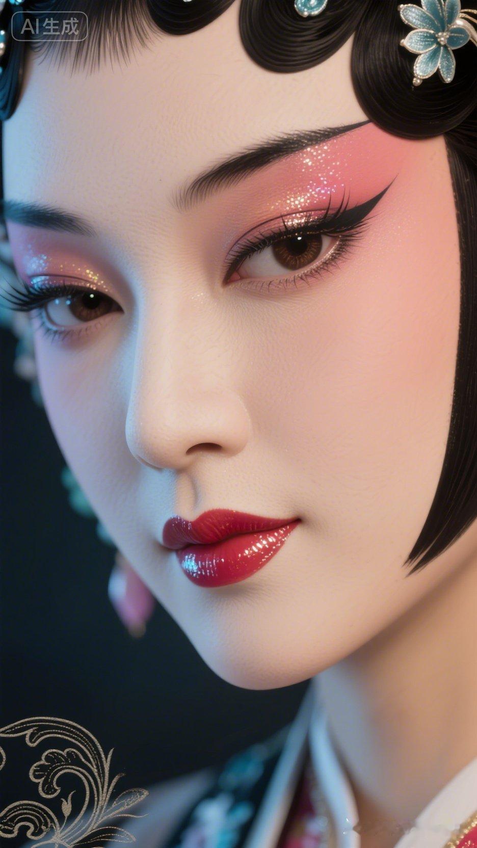这妆容好闪，像舞台上的仙女。