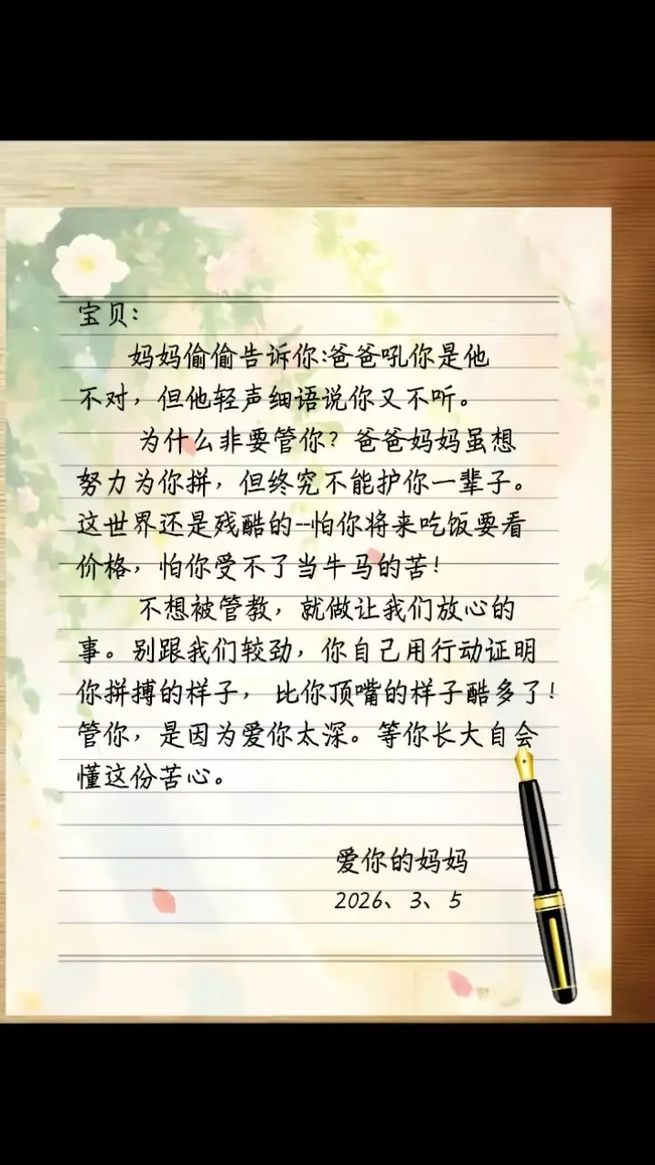 鼓励式教育育儿育己写给孩子的一封信 每天学习一点点 手写文字