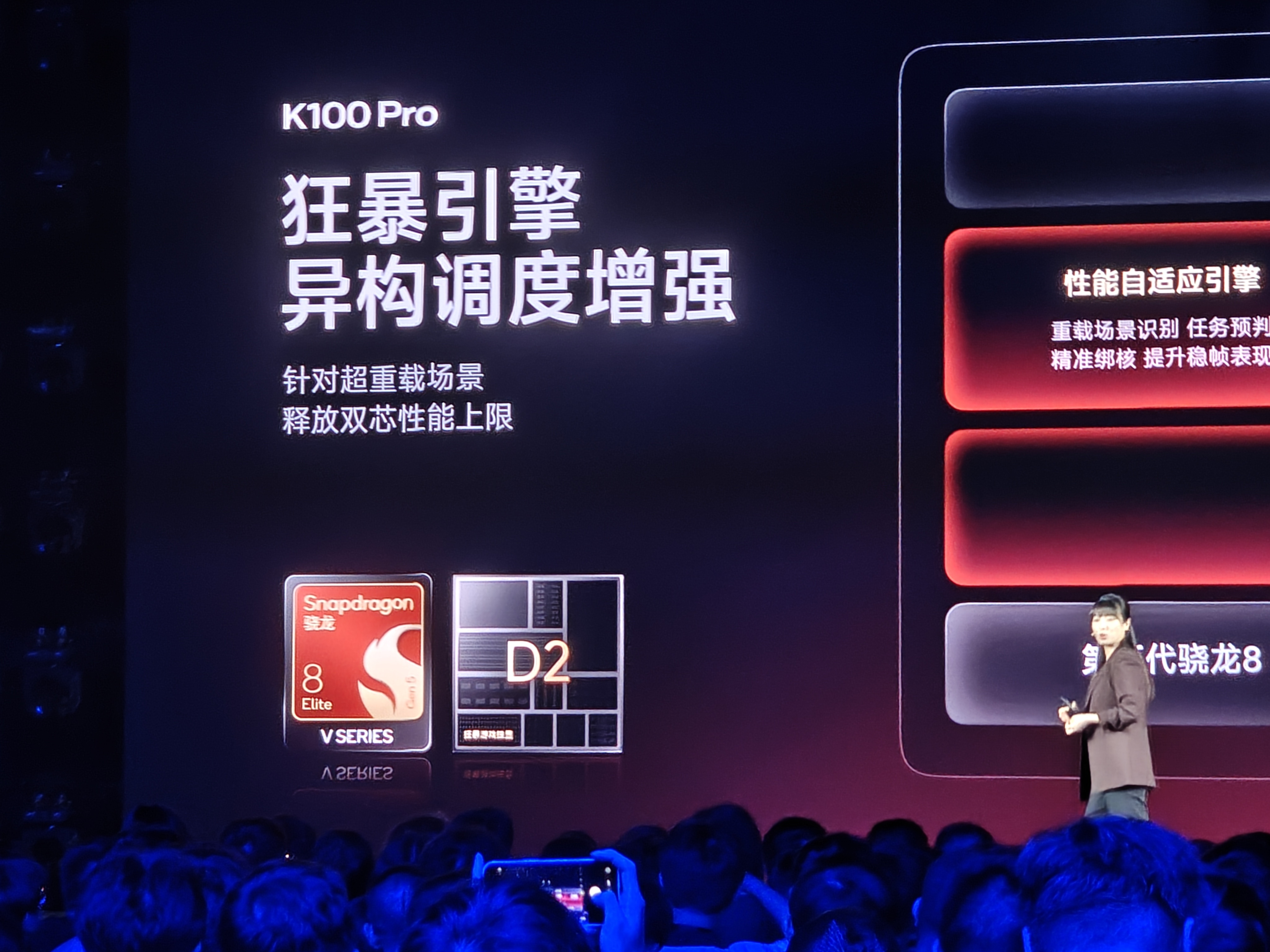 提醒下: K100 Pro 芯片组合是第五代骁龙 8 V Series+D2 （