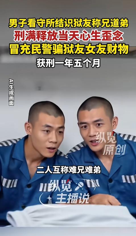 堪称荒唐！7 月 22 日曝光一则案例，两名男子在看守所结为狱友，一人即将刑满释